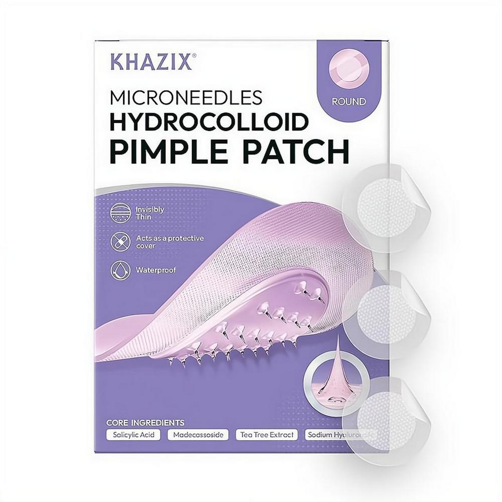 Hydrocolloid Pimple Patch - 24個入り、透明で目立たないニキビパッチ。ハイドロコロイド素材で、ニキビを深くクレンジングし、一晩で目立たなくする効果があります。