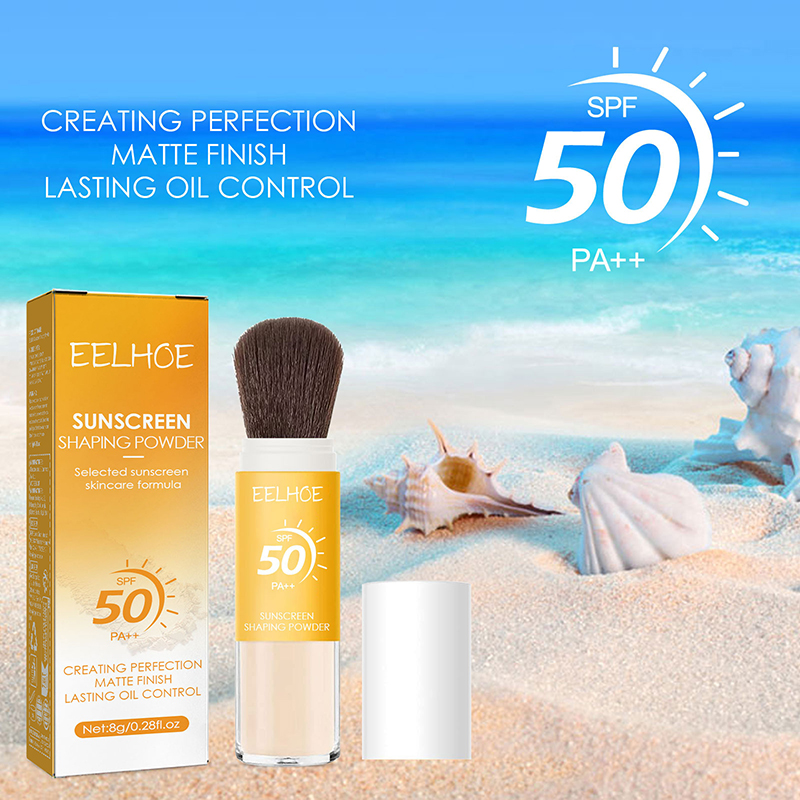 Spf 50 Waterproof Sunscreen - SPF50 日焼け止め設定ルースパウダー顔頭皮防水オイルコントロール皮膚保護目に見えない毛穴コントロールメイクアップパウダー