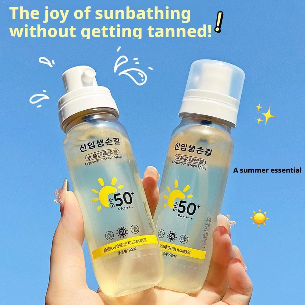 Spf 50 Waterproof Sunscreen - 韓国製SPF50+日焼け止めスプレー 軽量マルチ効果 油分コントロール 自然保湿 UVカット 顔・体用