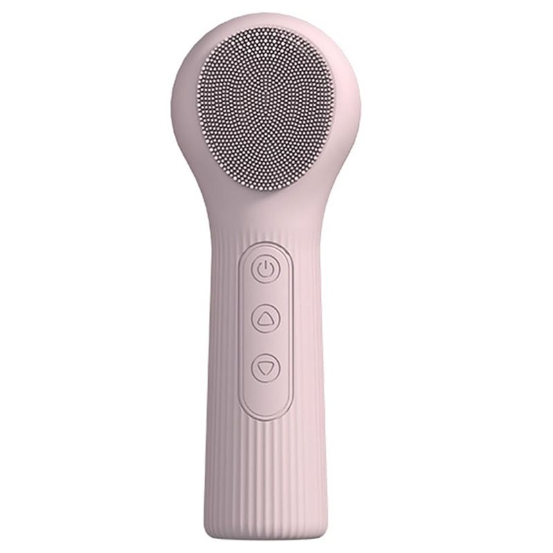 Silicone Face Scrubber Electric - B15C 防水電動洗顔ブラシ、女性向けの熱マッサージ機能を備えた 2-in-1 シリコンフェイススクラバー