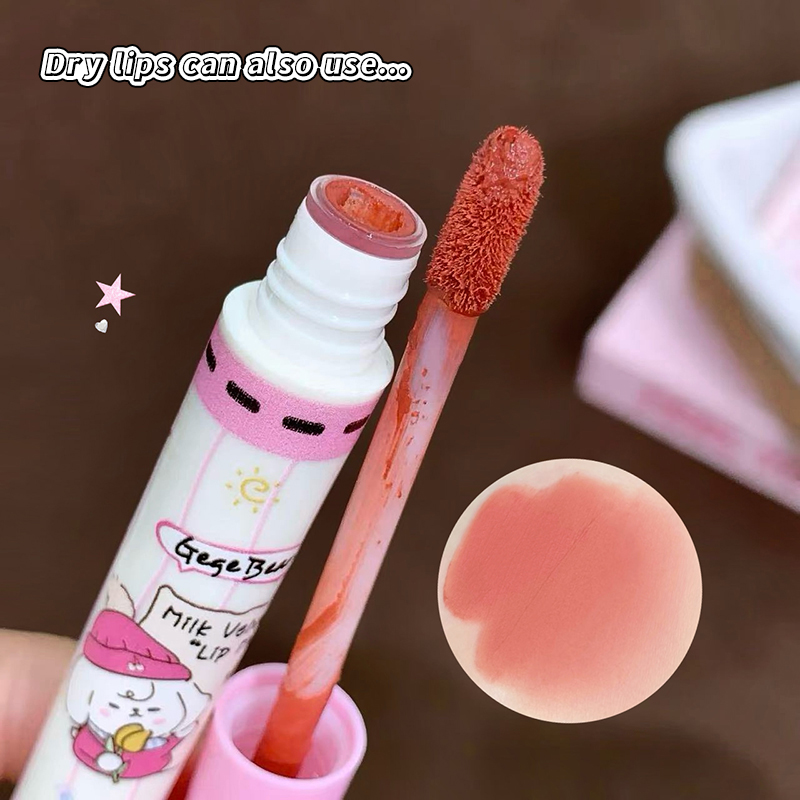 ゲゲベア 6個入り ベルベットリップマッドセット、ソフトマッ - Matte Velvet Lip Tint Long Lasting のレビューと価格