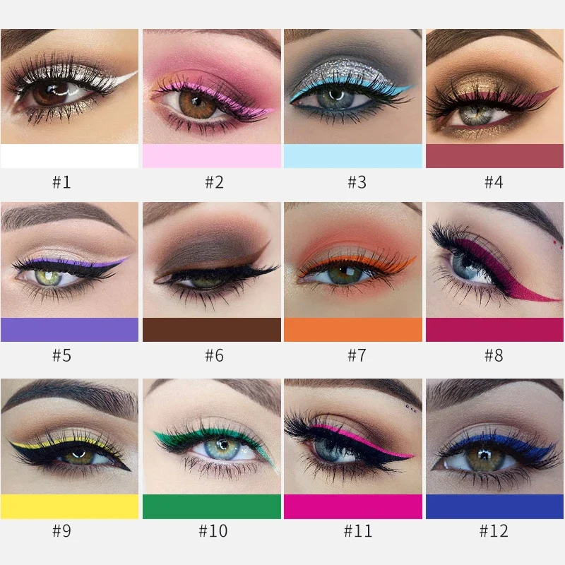 防水カラーリキッドアイライナーペンシル、長持ち、速乾性、まつ - Waterproof Liquid Eyeliner Pen のレビューと価格