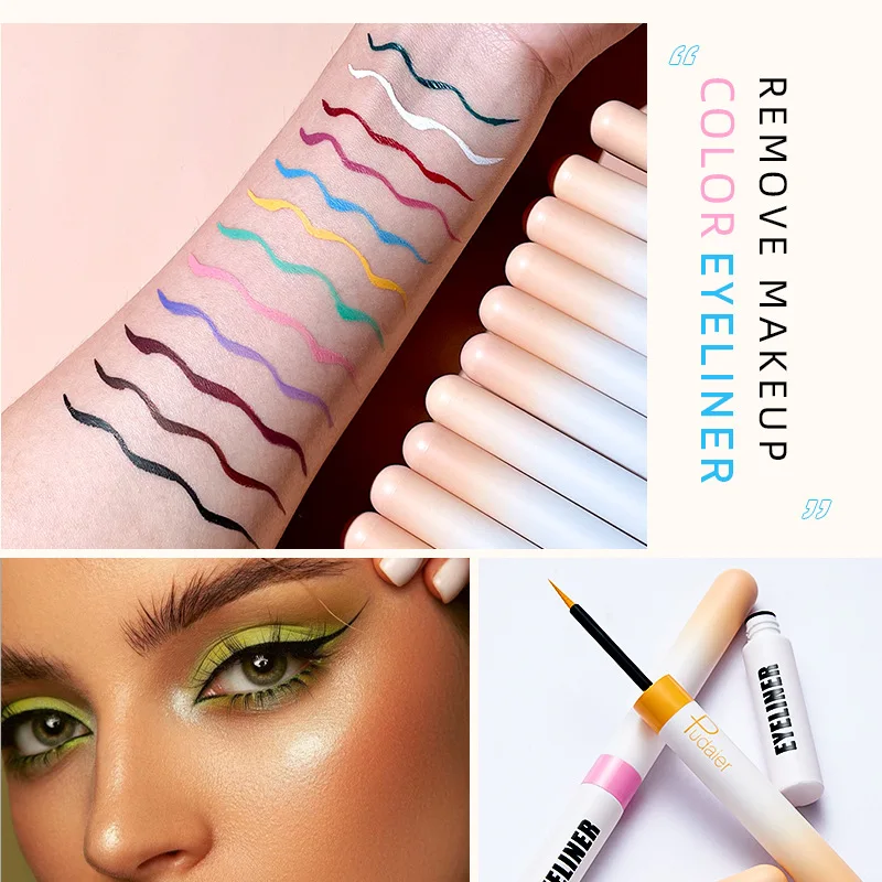 高品質ブランドマットカラフルな液体アイライナーペンシルメイク - Waterproof Liquid Eyeliner Pen のレビューと価格