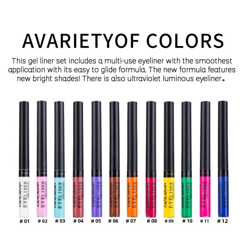 ネオン UV グローアイライナーペン防水マット液体カラーアイ - Waterproof Liquid Eyeliner Pen のレビューと価格
