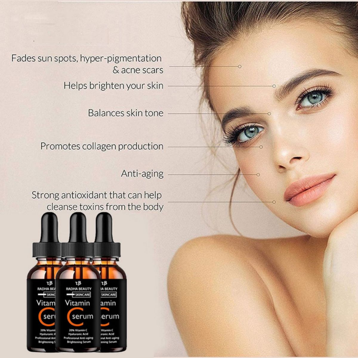 ビタミンCセラム フェイスセラム 持続保湿 荒れ改善 シミ軽 - Hyaluronic Acid Facial Serum のレビューと価格