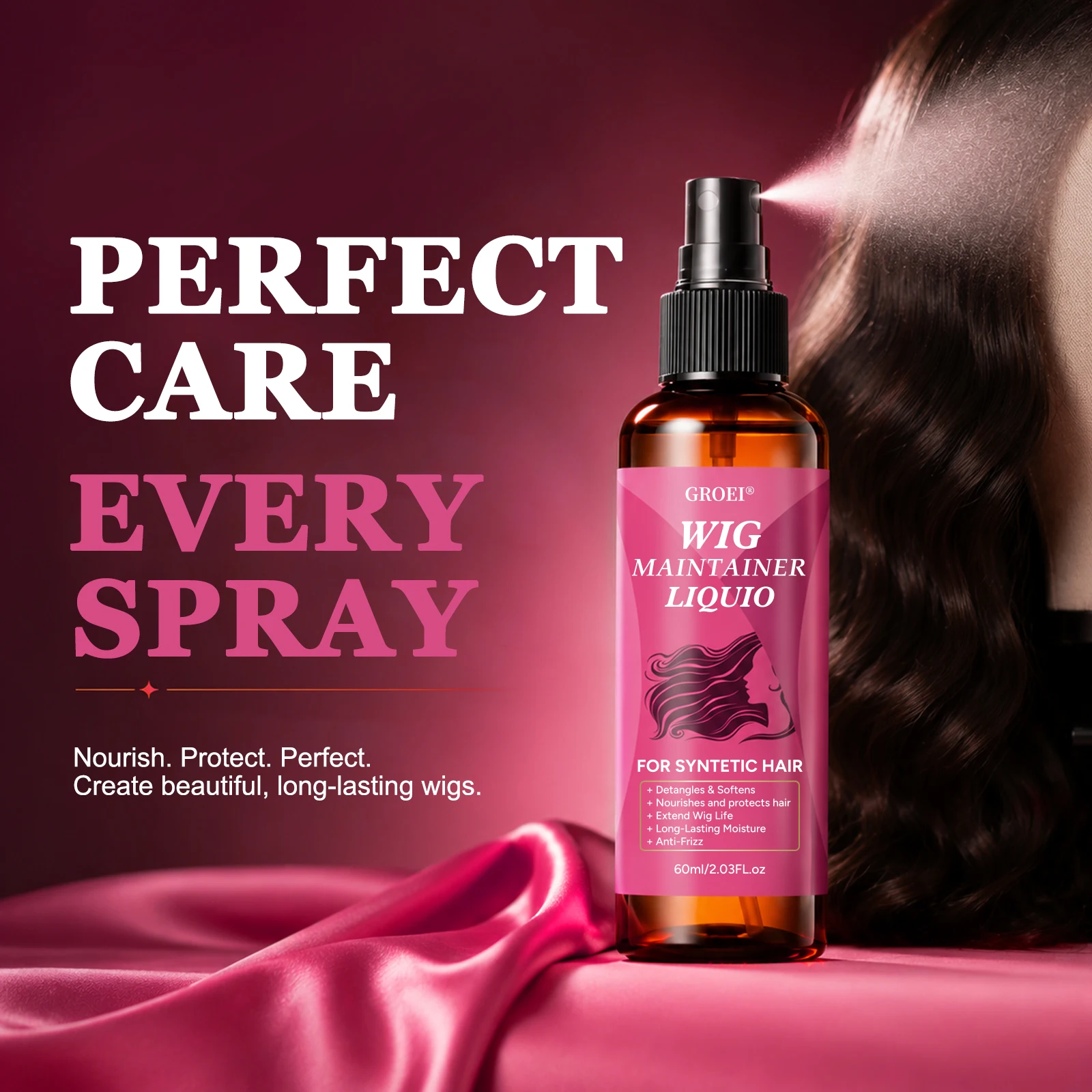GROEI アンチフリズ ウィッグ メンテナースプレー 60 - Hair Care のレビューと価格