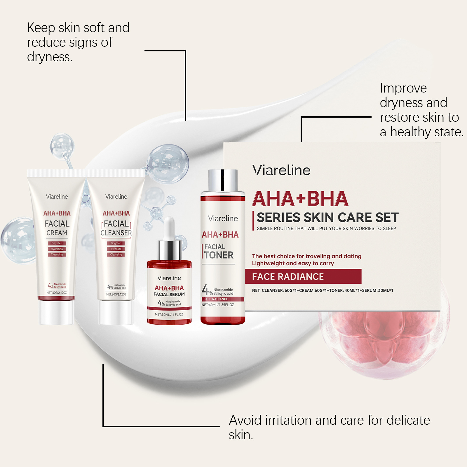 サリチル酸AHA BHAシリーズスキンケアキット洗顔料クリー - Salicylic Acid Blackhead Remover のレビューと価格