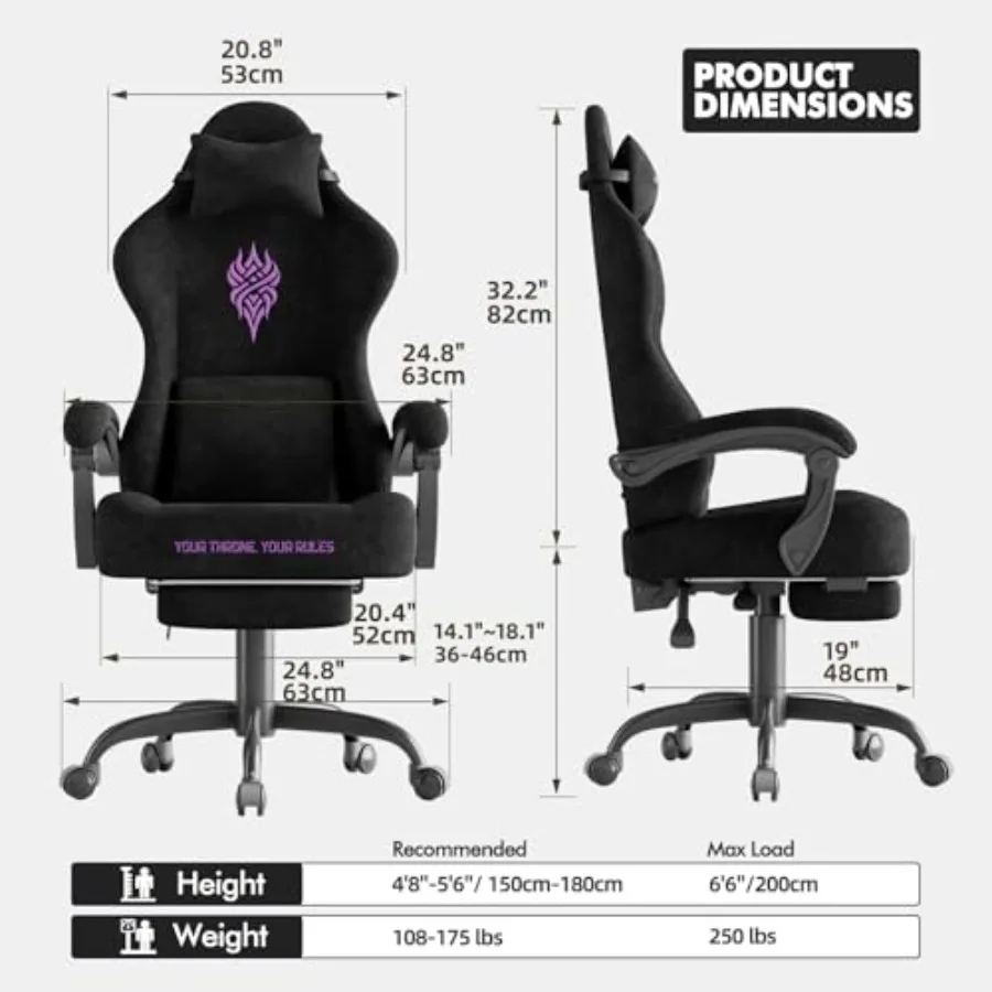 ビデオゲーム愛好家やオフィスでの使用に適したゲーミングチェア - Massage のレビューと価格