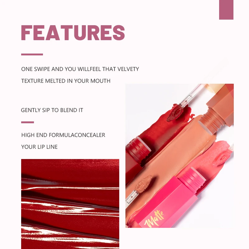 1 個の防水マットベルベットリップティント: セクシーで滑ら - Matte Velvet Lip Tint Long Lasting のレビューと価格