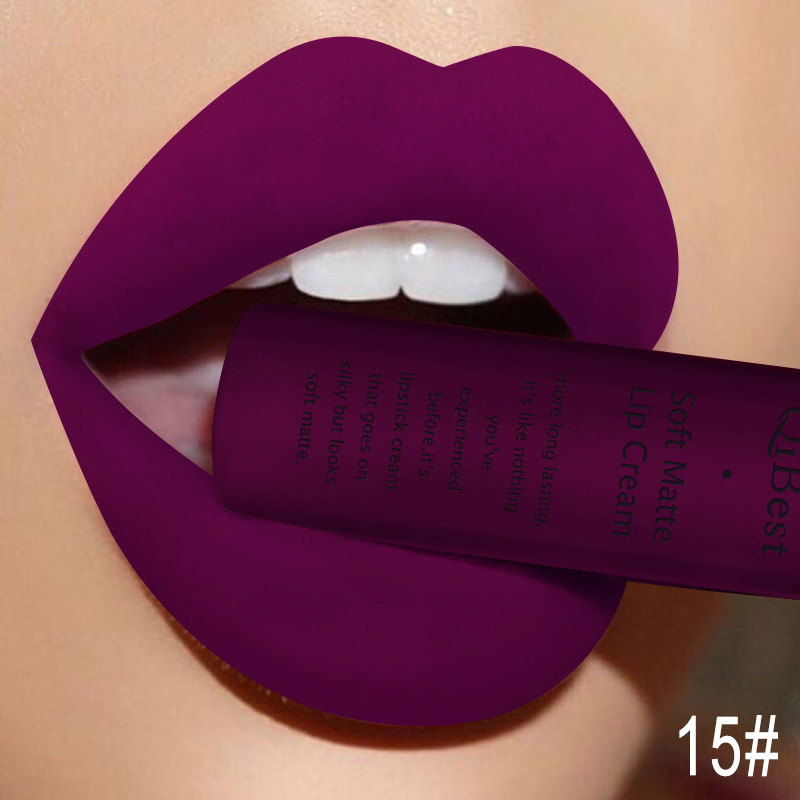 QIBEST セクシーなベルベットマットリップグロス液体口紅 - Matte Velvet Lip Tint Long Lasting のレビューと価格