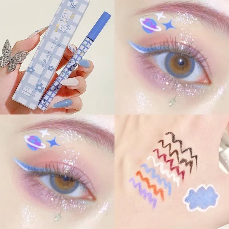 カラフルな液体アイライナーペンシルマット防水ブルーミングしな - Waterproof Liquid Eyeliner Pen のレビューと価格