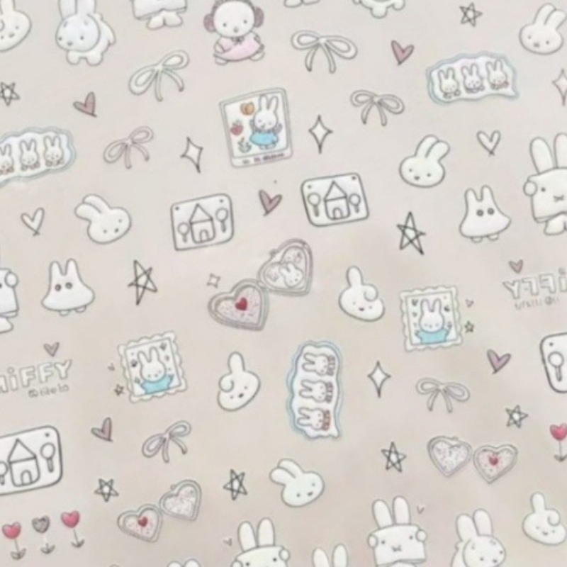 ミッフィー漫画ネイルステッカーアニメウサギ防水三次元エンボス - Nail Art のレビューと価格