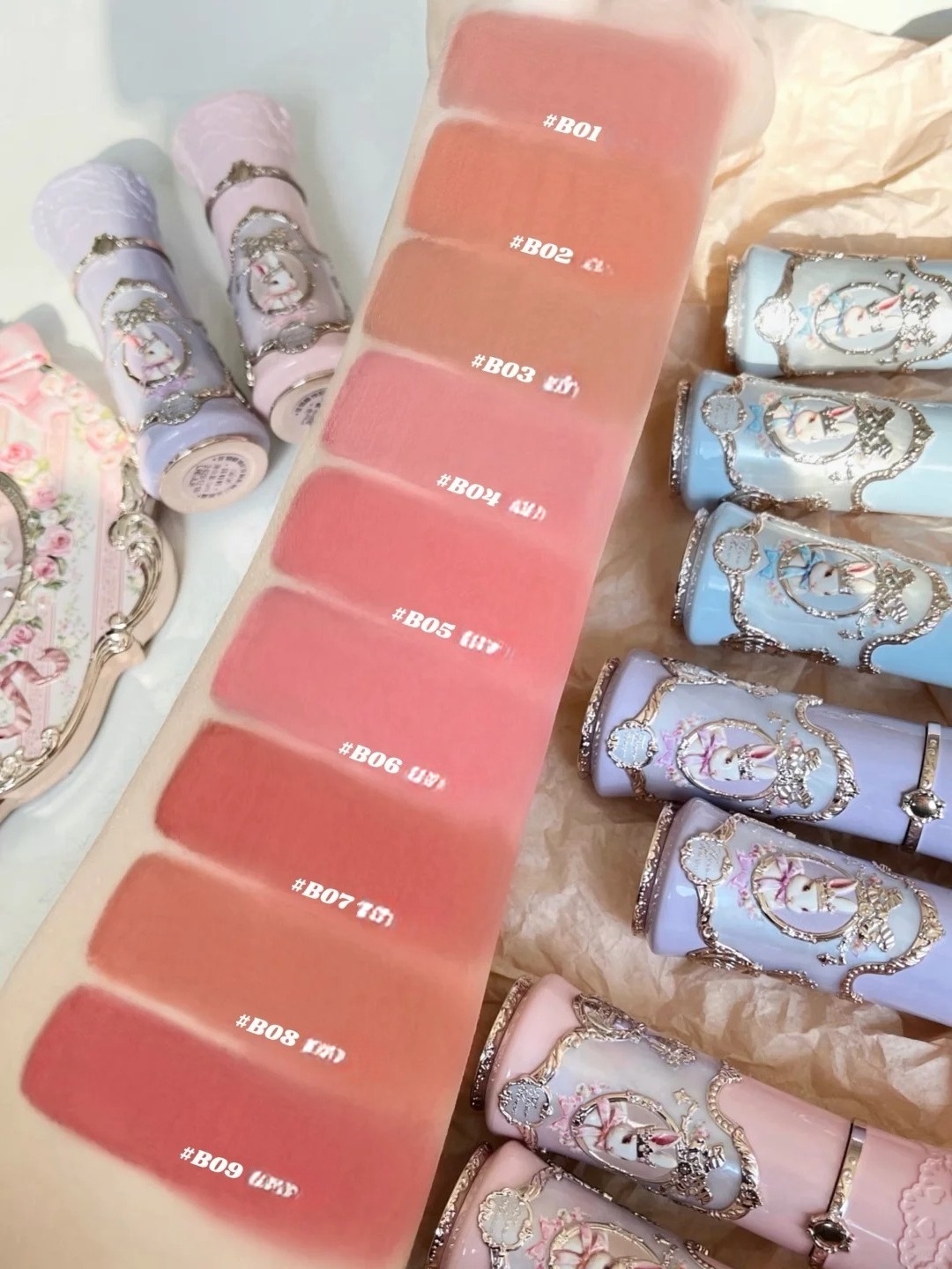 フラワーノウズ メイクアップ バニーガーデンコレクション ク - Matte Velvet Lip Tint Long Lasting のレビューと価格