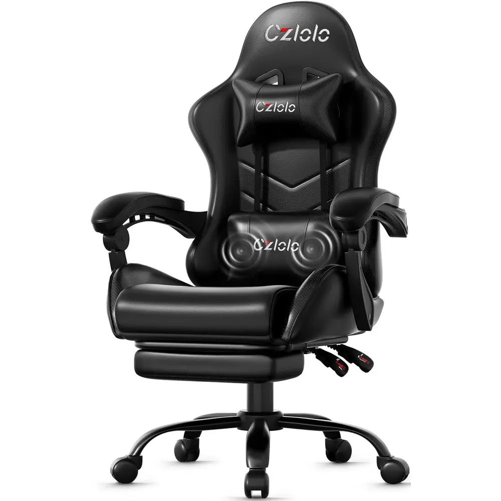 人間工学に基づいたゲーミングチェア（フットレスト、ランバーサ - Massage のレビューと価格