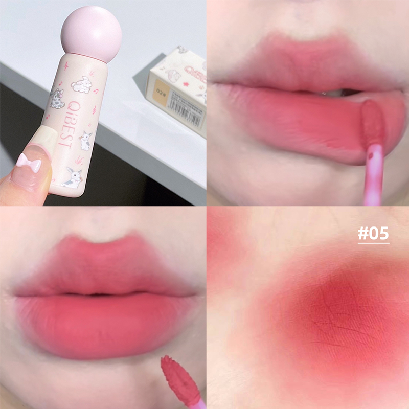 QIBEST キュート ベルベット マット リップ マッド  - Matte Velvet Lip Tint Long Lasting のレビューと価格