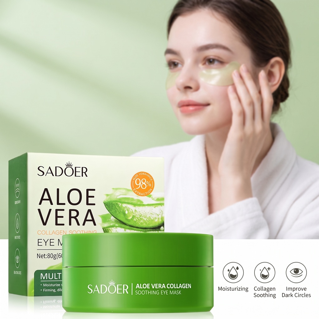 60 個アロエベラコラーゲンアイマスク抗くま目袋保湿抗しわア - Collagen Under Eye Patches のレビューと価格