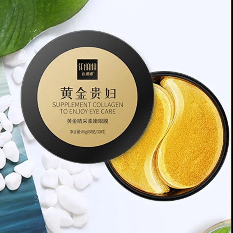 60 個ゴールデン保湿アイマスク目の疲労を和らげる栄養アイエ - Collagen Under Eye Patches のレビューと価格