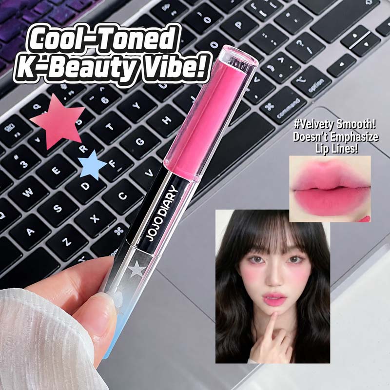 JOJO DIARY デュアルエフェクトリップグレイズ ベル - Matte Velvet Lip Tint Long Lasting のレビューと価格